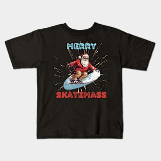 Cool Santa Skating Santa Claus - Skateboard For Xmas - shirt Kids T-Shirt